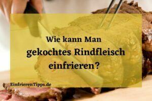 Kann man gekochtes Rindfleisch einfrieren