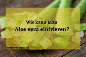 Aloe vera länger haltbar machen Einfrieren als Option