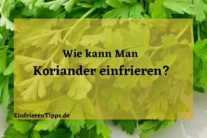 Kann man Koriander einfrieren