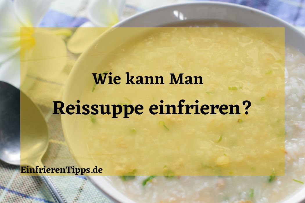 kann man Reissuppe einfrieren