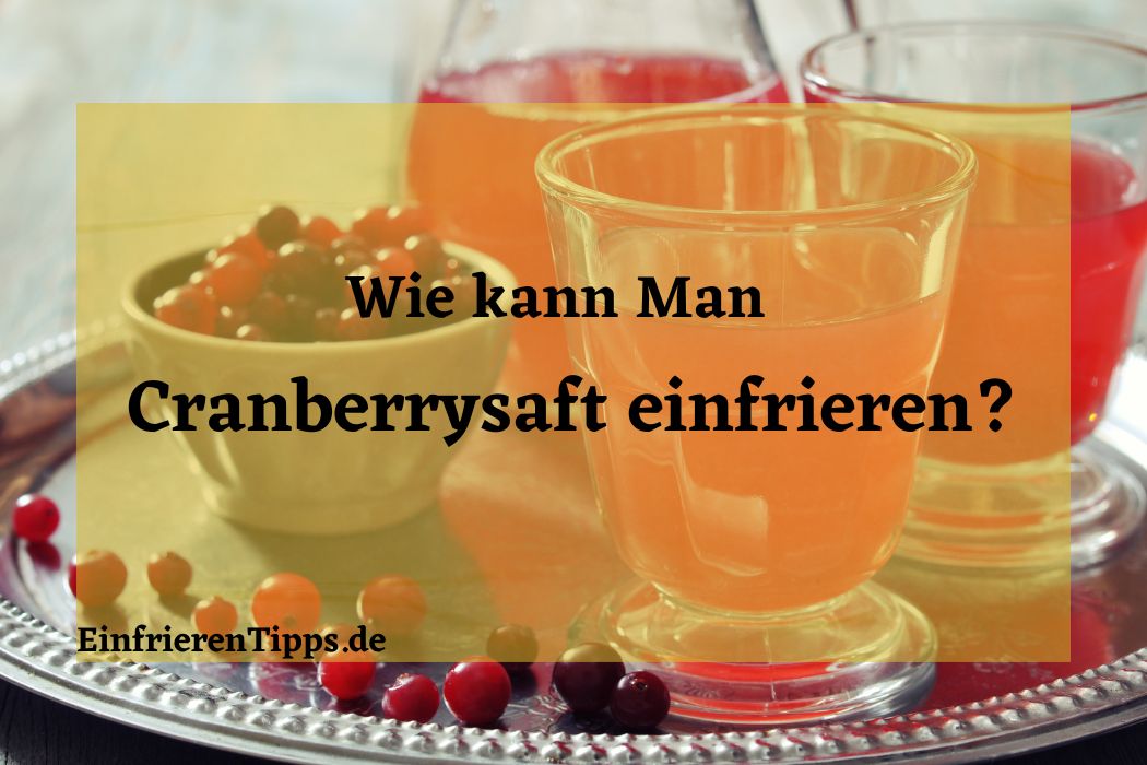 Kann man Cranberrysaft einfrieren
