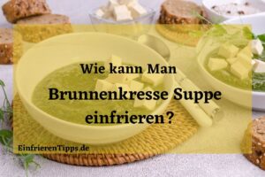 Kann man Brunnenkresse Suppe einfrieren