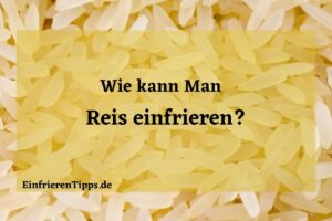 kann man Reis einfrieren
