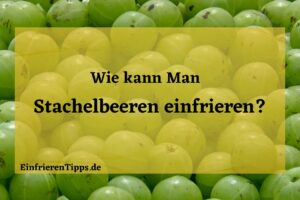 kann man Stachelbeeren einfrieren