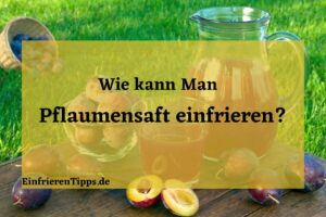 kann man Pflaumensaft einfrieren