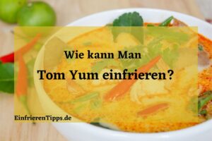 kann man Tom Yum Suppe Einfrieren